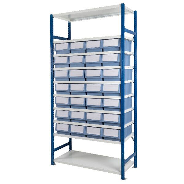 Expo 4 Shelving Bay D with Shelf Trays