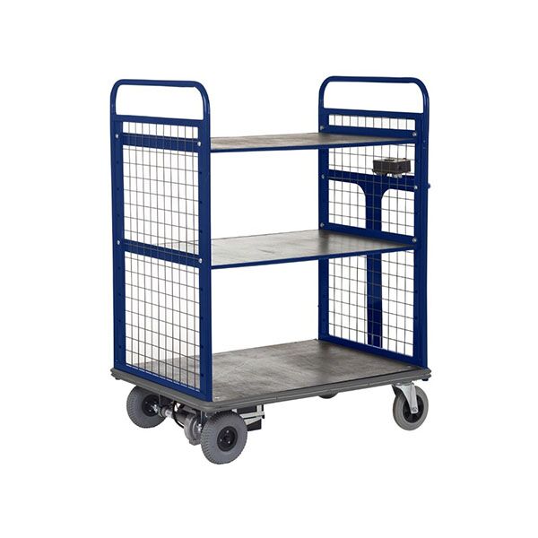 Powered Distribution Trolley With 2 Sides In Blue