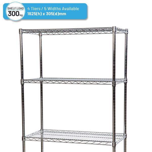 Chrome Wire Shelving Bay